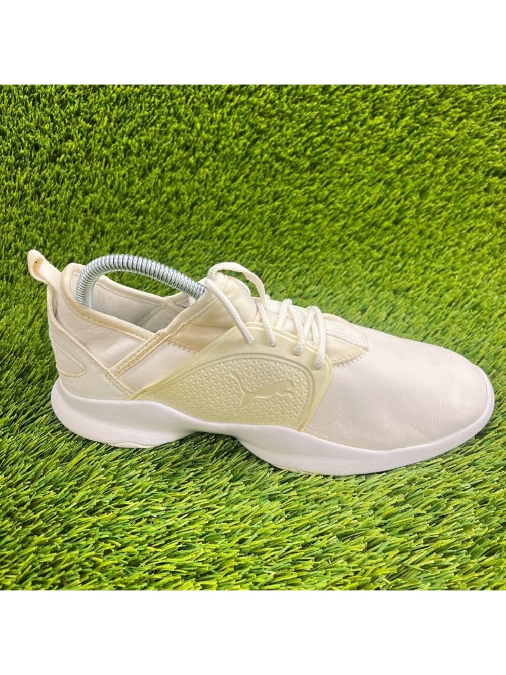 Puma Dare Lace‎ Triple White Womens Size 8.5 Running Athletic Shoes Sneakers